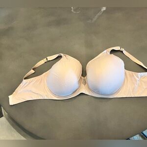 Women’s ThirdLove Pima Cotton Plunge Bra, light Pink/Cream, size 40H